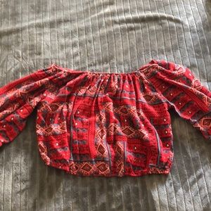 HOLLISTER OFF THE SHOULDER SUMMER BLOUSE